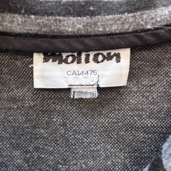 Motion made in Canada black and grey polka dot swing style button up cardigan - Picture 10 of 15